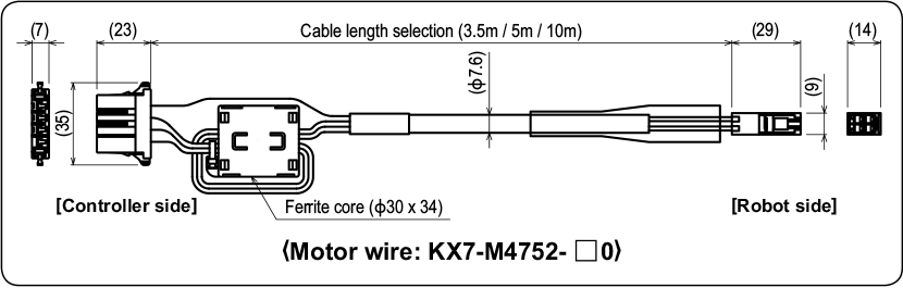 Motor wire : KX7-M4752-□0