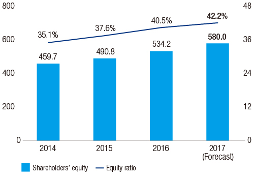 Shareholders’ equity/Equity ratio