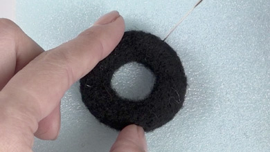 Make a 38mm diameter donut. Make two of these.