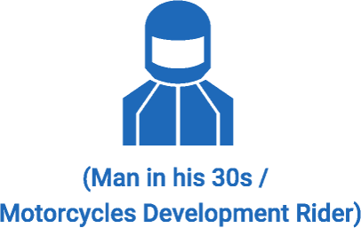 (Man in his 30s / Motorcycles Development Rider)
