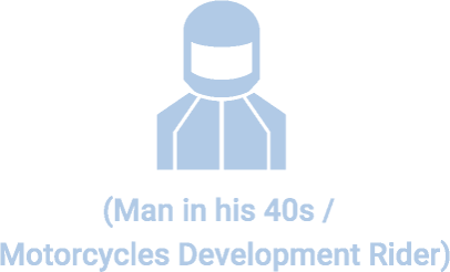 (Man in his 40s / Motorcycles Development Rider)