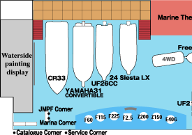 Layout of the Yamaha Booth