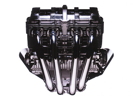 The XJR1300’s air-cooled 4-valve engine(1998 year model)