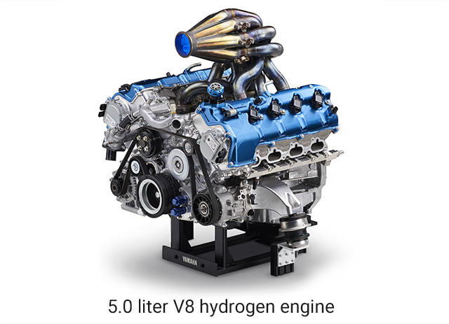 5.0 liter V8 hydrogen engine