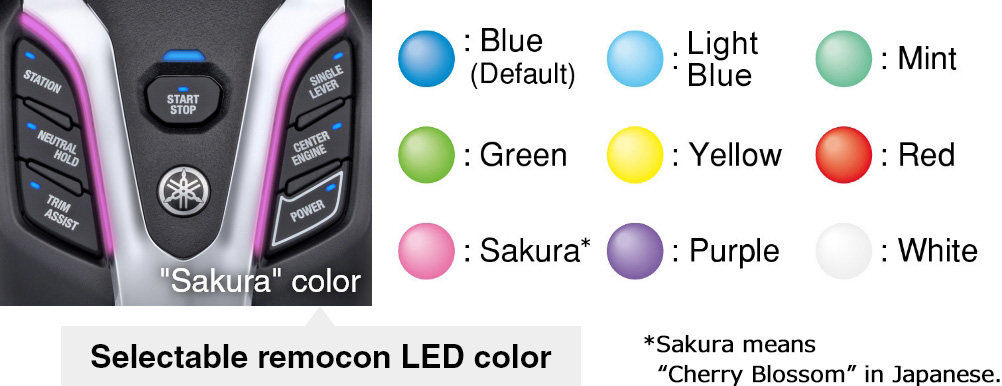 Selectable remocon LED color