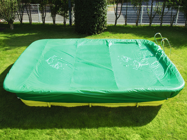 Pool cover to prevent fallen leaves and trash from entering