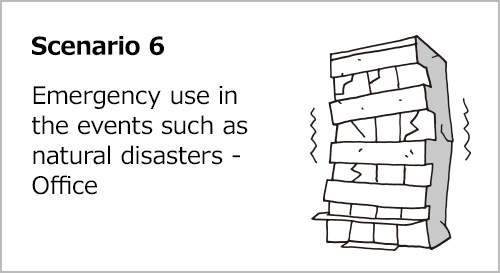 Emergency use in the events such as natural disasters (Office)