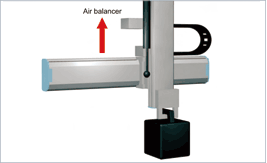 Insertion unit (Tare weight cancellation using moving Z + air balancer)