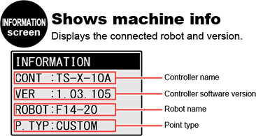 [INFORMATION screen]