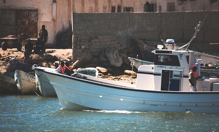 A project to transfer Japanese manufacturing technology and enable the domestic construction of fishing boats in Mauritania.