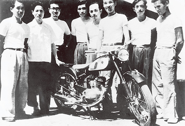The “Seven Samurai” with the first YA-1 prototype”