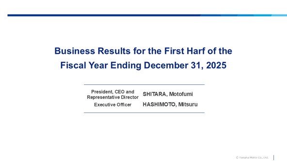 Announcement of Business Results for the 1st Half of the Fiscal Year Ending December 31, 2025
