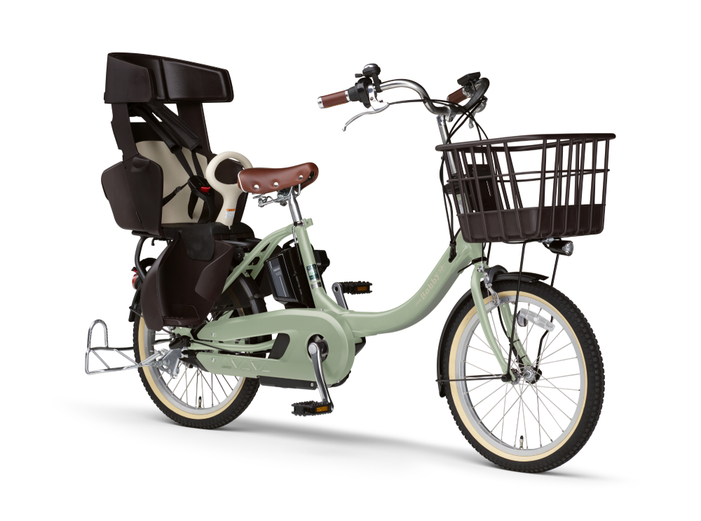 グリーン・ホワイト系 完成品♪ YAMAHA アシスト電車自転車 PAS Babby