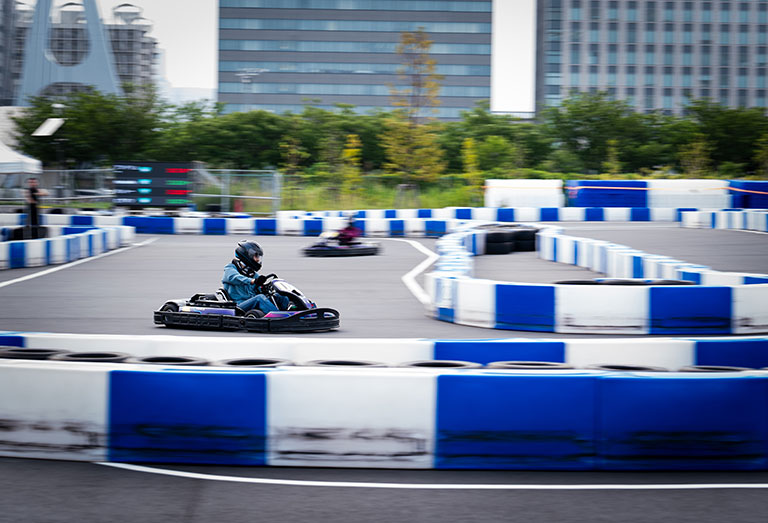 決勝の舞台である「シティーサーキット東京ベイ」でのカート試乗体験『写真』