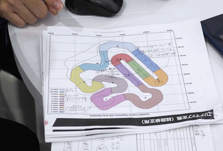 コース上の各部分で作戦を立てていた『写真』