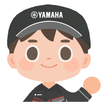 説明してくれるヤマハ発動機の社員さん