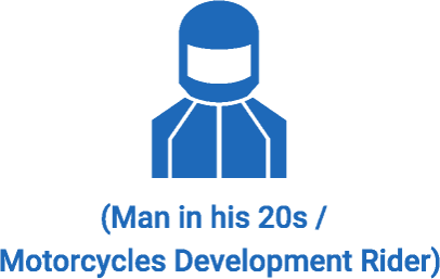 (Man in his 20s / Motorcycles Development Rider)