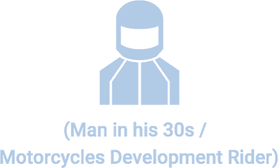 (Man in his 30s / Motorcycles Development Rider)