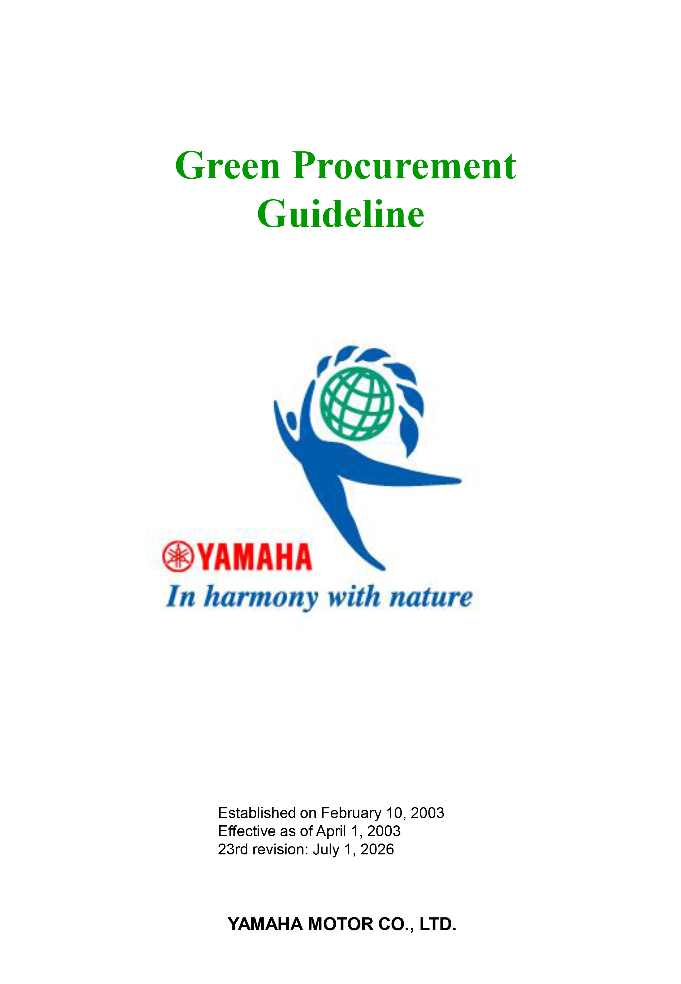 Green Procurement Guideline