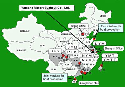 Motorcycle production bases in China