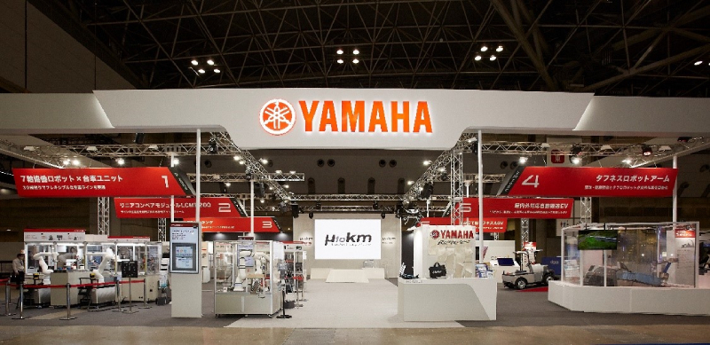 The Yamaha Motor booth at the 2022 International Robot Exhibition