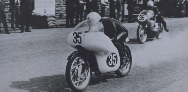 The Yamaha team at the 1961 Isle of Man TT race