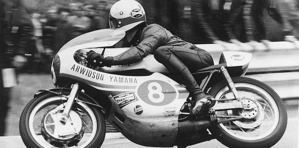 J. Saarinen riding the first liquid-cooled TD-2 at the Belgian GP