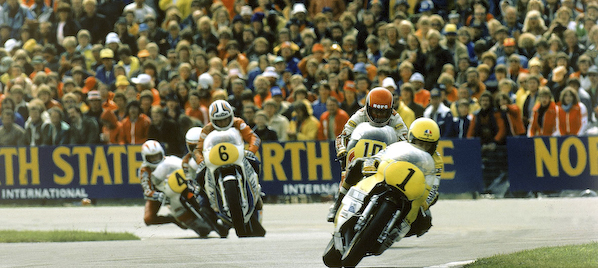 K. Roberts on the YZR500 at the Dutch GP