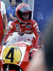 K. Roberts on his YZR500 in 1983