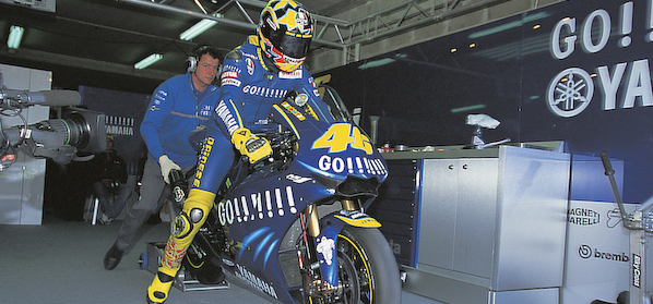 The new Yamaha ace Valentino Rossi and the YZR-M1