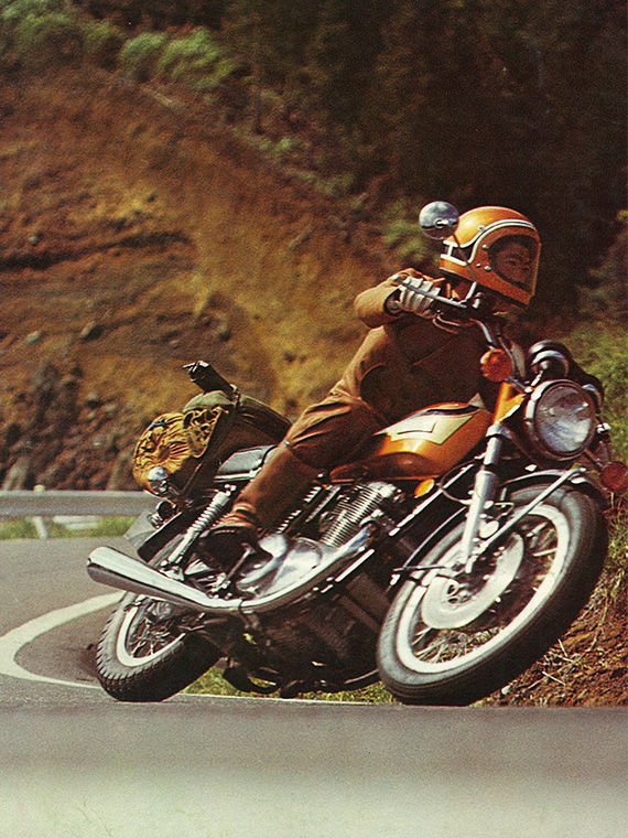Advertisement photo for the 1973 TX500